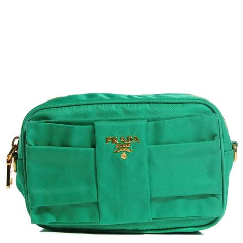 PRADA Tessuto Nylon Fiocco Crossbody Bag Acquamarina